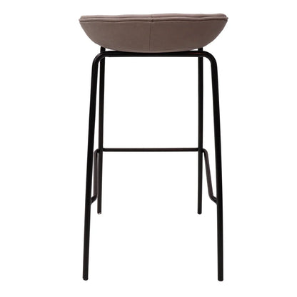 Servos Modern Barstool with Upholstered Faux Leather Seat and Powder Coated Iron Frame - Elax Furniture