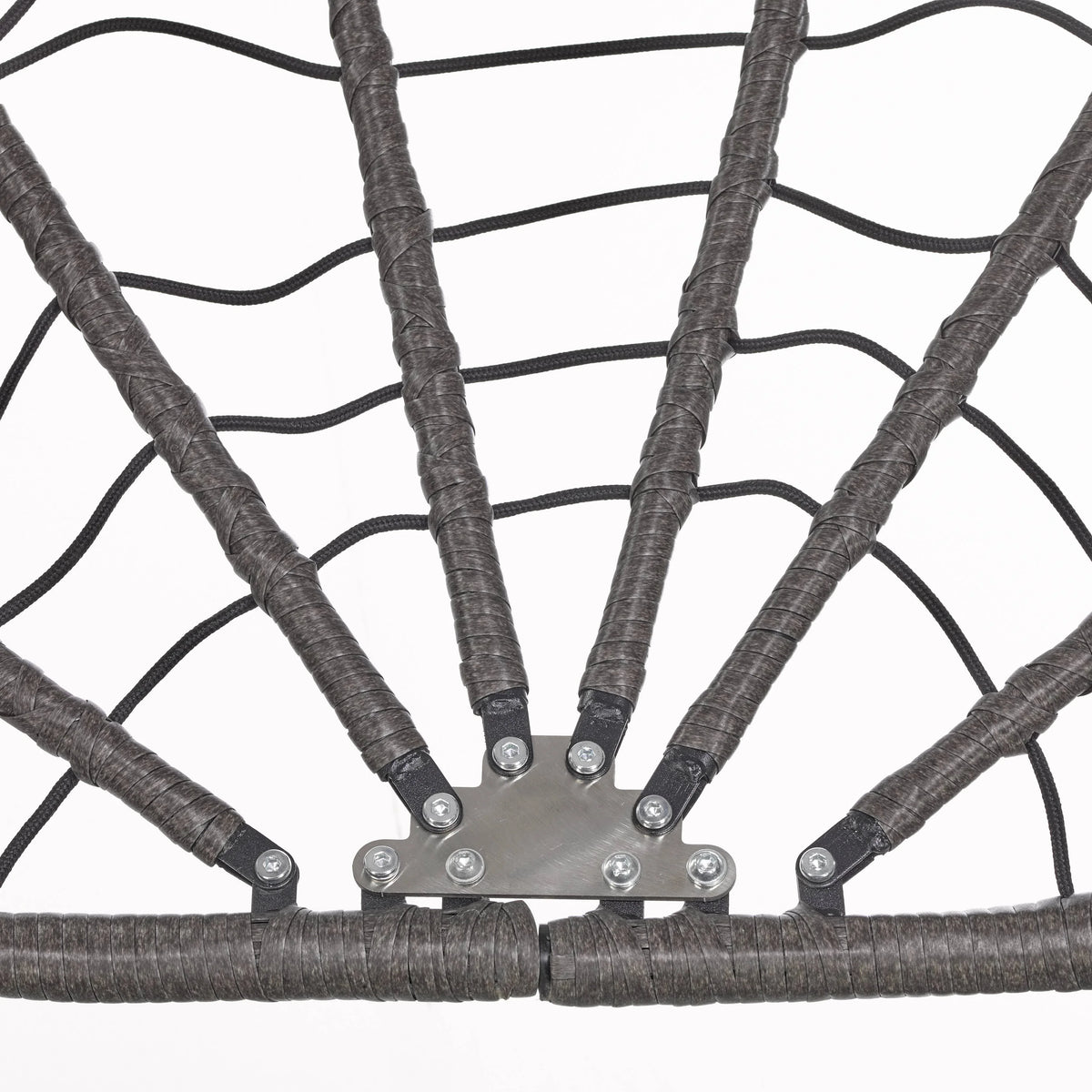 Summit Outdoor Single Person Egg Swing Chair in Grey Steel Frame With Removable Cushions - Elax Furniture