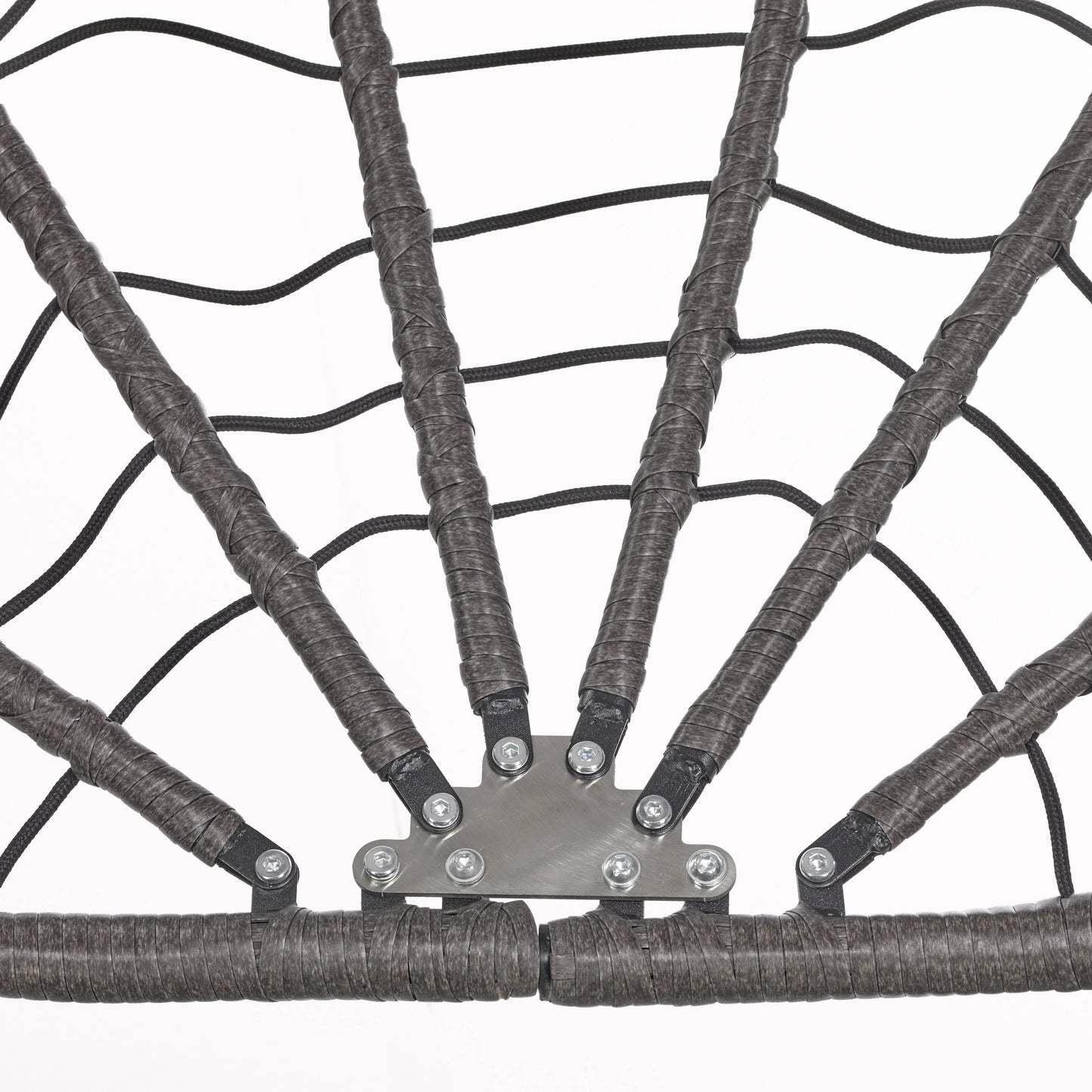 Summit Outdoor Single Person Egg Swing Chair in Grey Steel Frame With Removable Cushions - Elax Furniture