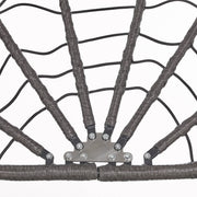 Summit Outdoor Single Person Egg Swing Chair in Grey Steel Frame With Removable Cushions - Elax Furniture