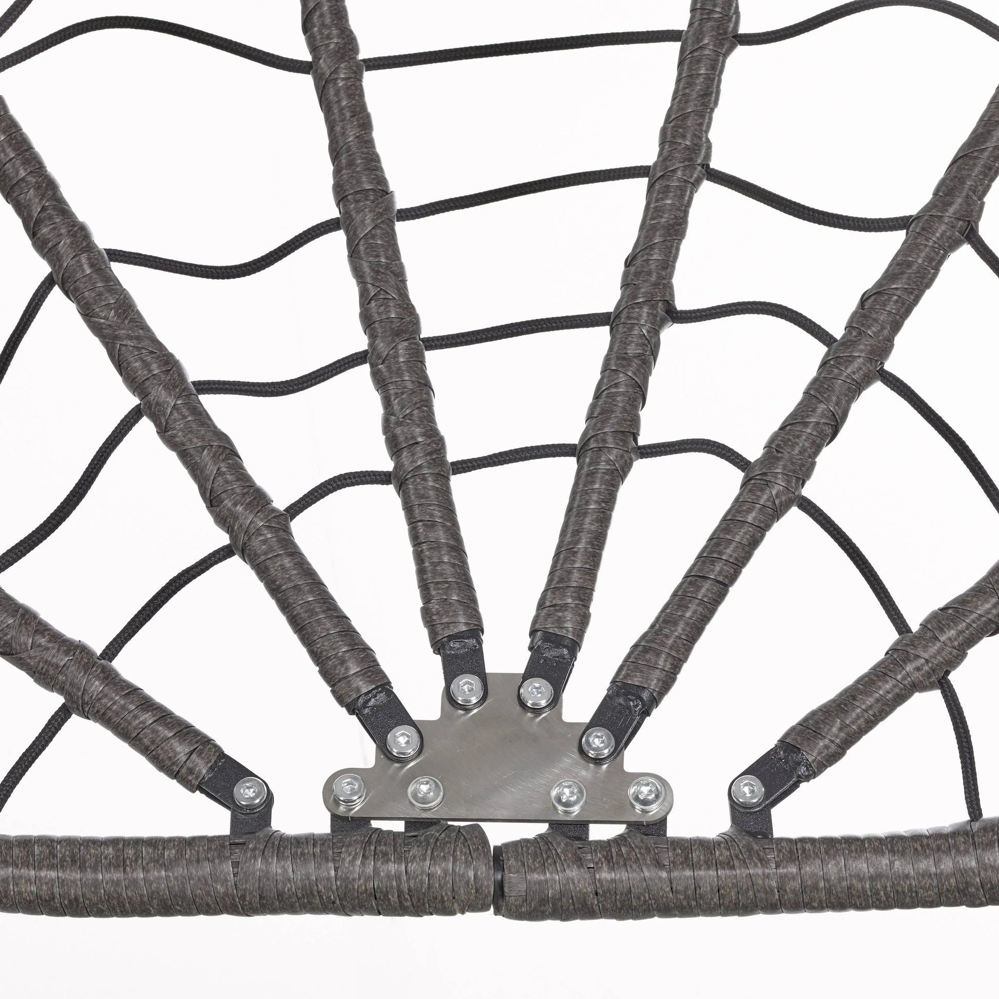 Summit Outdoor Single Person Egg Swing Chair in Grey Steel Frame With Removable Cushions - Elax Furniture