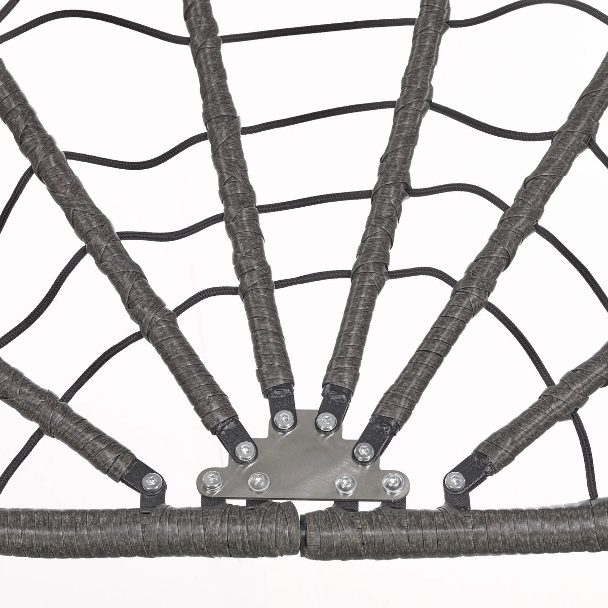 Summit Outdoor Single Person Egg Swing Chair in Grey Steel Frame With Removable Cushions - Elax Furniture