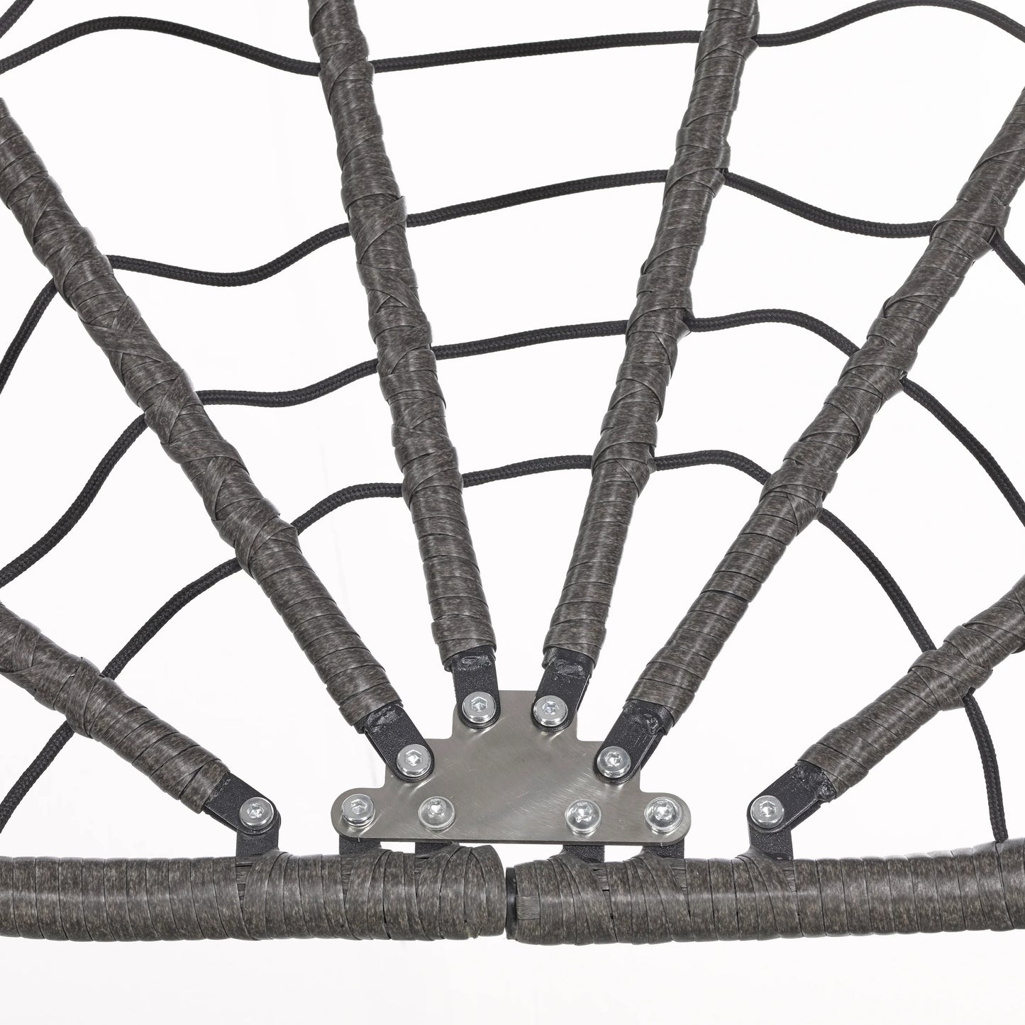 Summit Outdoor Single Person Egg Swing Chair in Grey Steel Frame With Removable Cushions - Elax Furniture