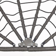 Summit Outdoor Single Person Egg Swing Chair in Grey Steel Frame With Removable Cushions - Elax Furniture