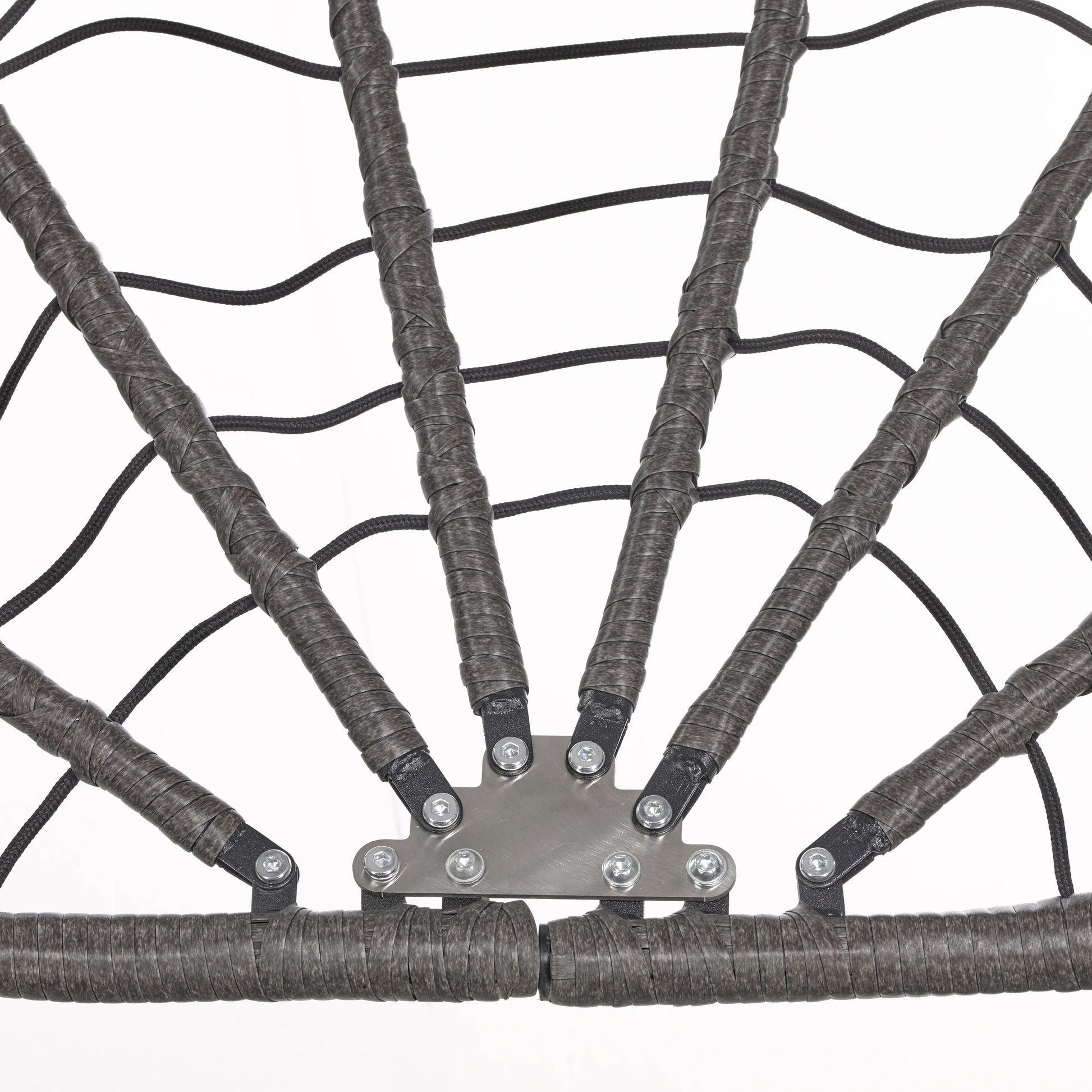 Summit Outdoor Single Person Egg Swing Chair in Grey Steel Frame With Removable Cushions - Elax Furniture