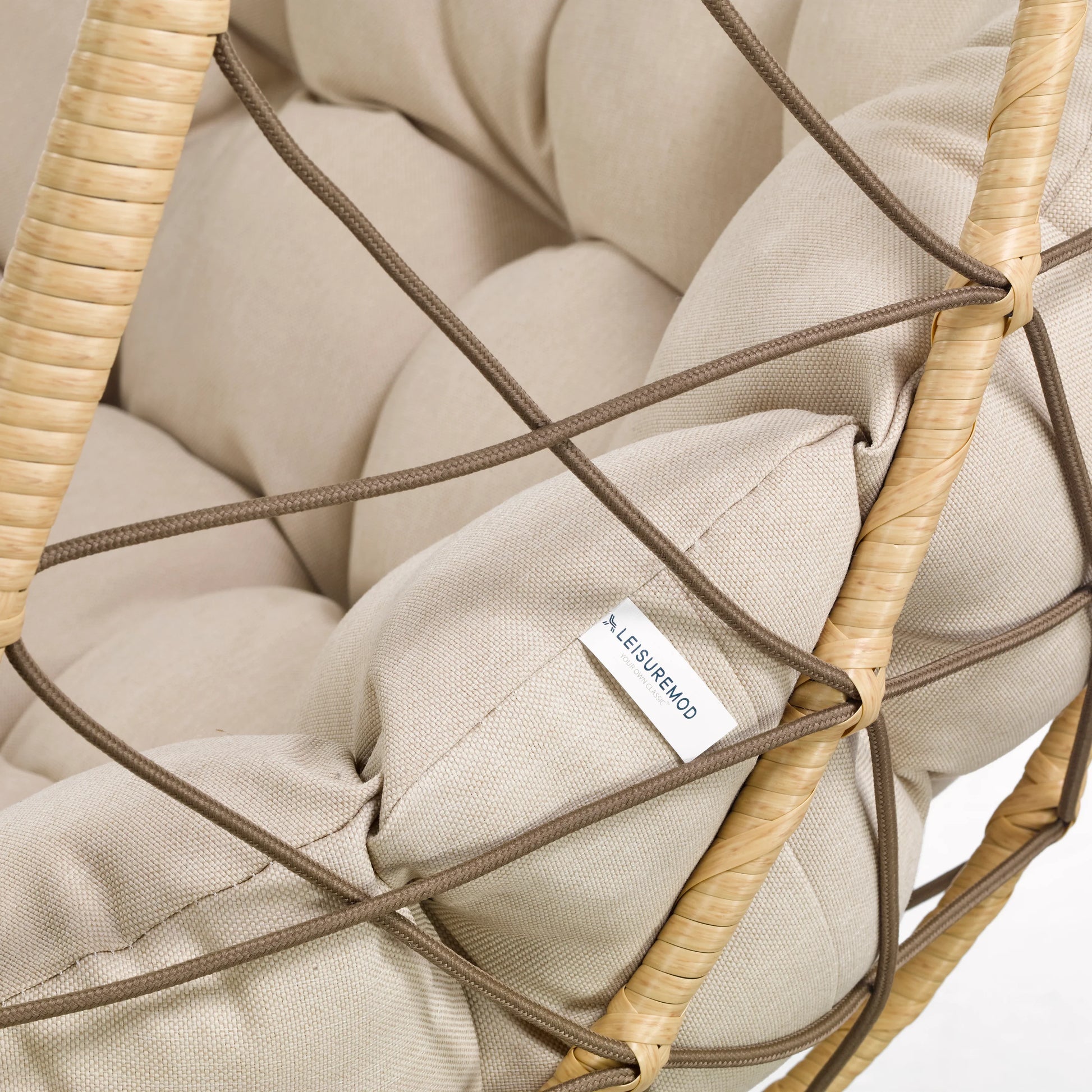 Summit Outdoor Single Person Egg Swing Chair in Grey Steel Frame With Removable Cushions - Elax Furniture