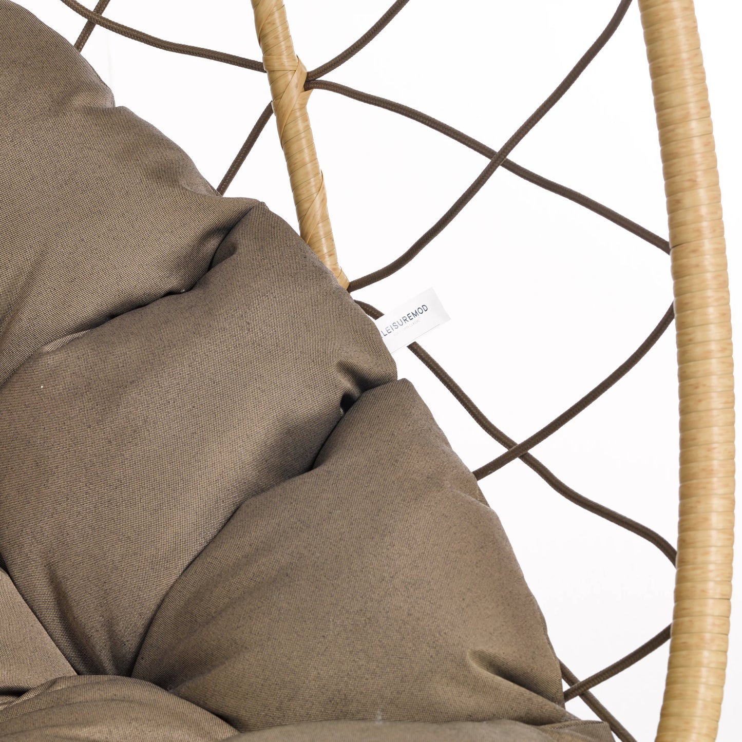 Summit Outdoor Single Person Egg Swing Chair in Grey Steel Frame With Removable Cushions - Elax Furniture