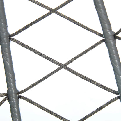 Summit Outdoor Single Person Egg Swing Chair in Grey Steel Frame With Removable Cushions - Elax Furniture