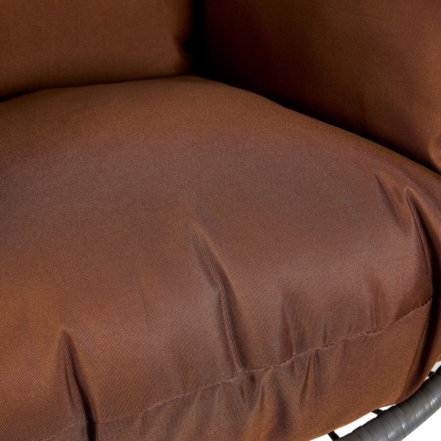 Summit Outdoor Single Person Egg Swing Chair in Grey Steel Frame With Removable Cushions - Elax Furniture