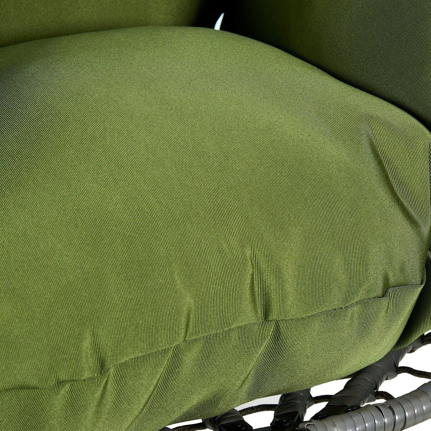 Summit Outdoor Single Person Egg Swing Chair in Grey Steel Frame With Removable Cushions - Elax Furniture