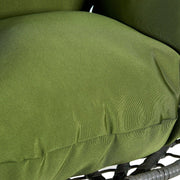 Summit Outdoor Single Person Egg Swing Chair in Grey Steel Frame With Removable Cushions - Elax Furniture