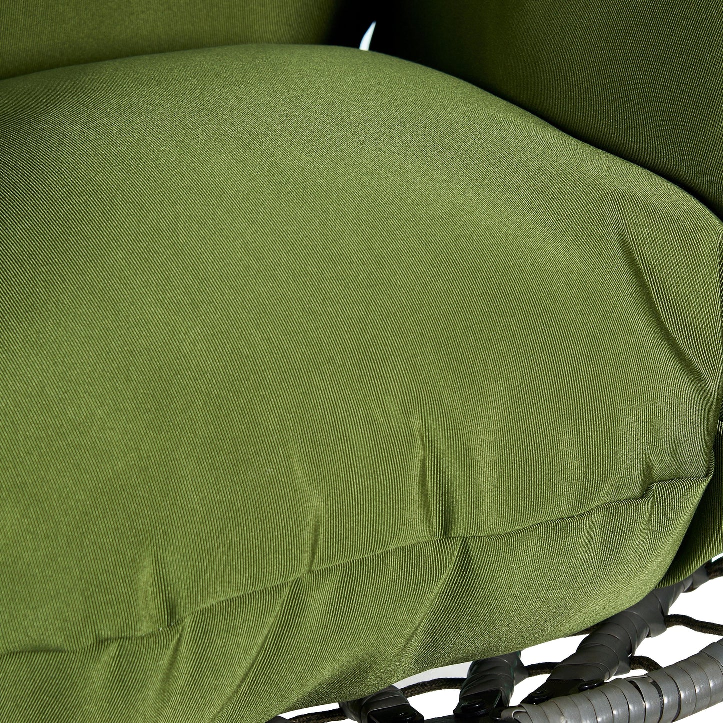 Summit Outdoor Single Person Egg Swing Chair in Grey Steel Frame With Removable Cushions - Elax Furniture