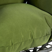 Summit Outdoor Single Person Egg Swing Chair in Grey Steel Frame With Removable Cushions - Elax Furniture