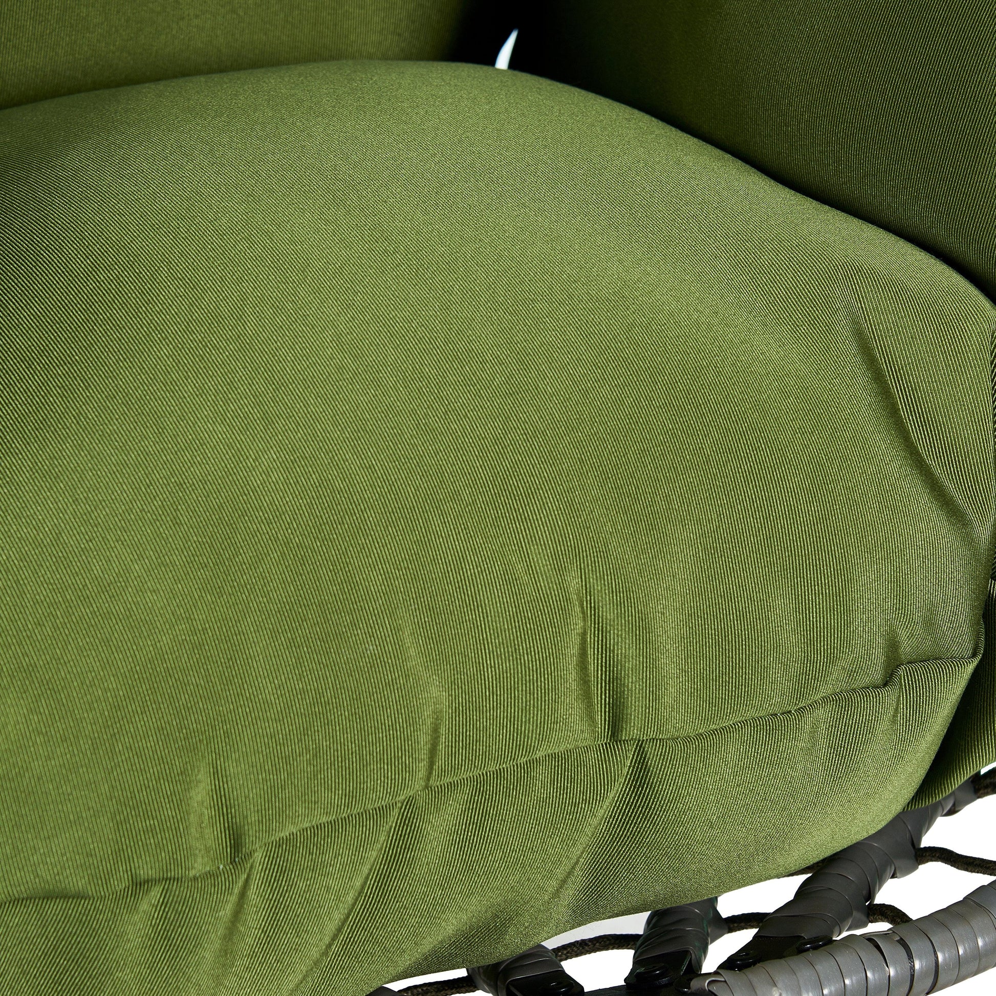 Summit Outdoor Single Person Egg Swing Chair in Grey Steel Frame With Removable Cushions - Elax Furniture