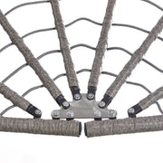 Summit Outdoor Single Person Egg Swing Chair in Grey Steel Frame With Removable Cushions - Elax Furniture