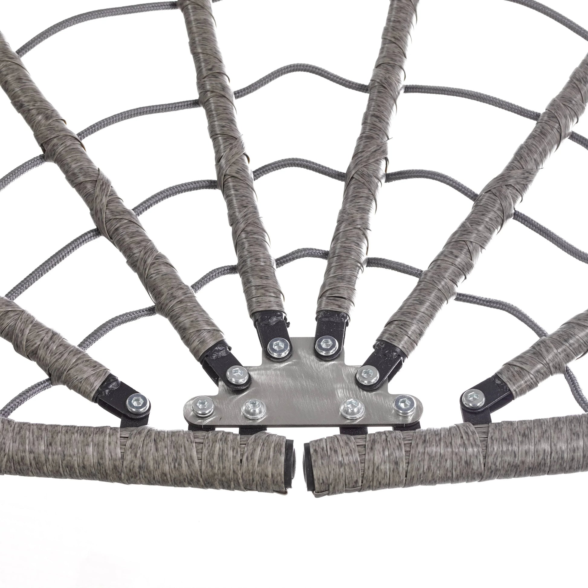 Summit Outdoor Single Person Egg Swing Chair in Grey Steel Frame With Removable Cushions - Elax Furniture