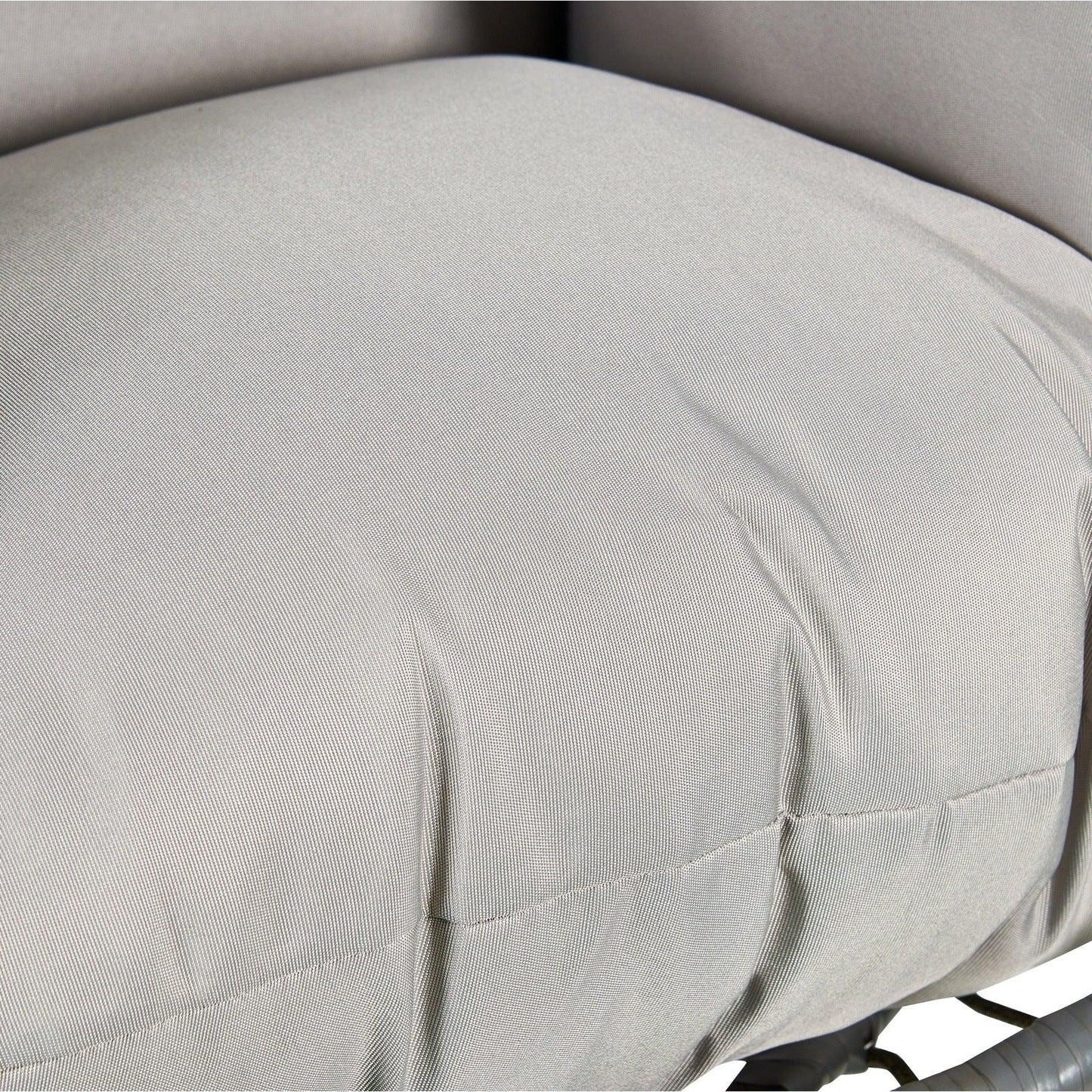 Summit Outdoor Single Person Egg Swing Chair in Grey Steel Frame With Removable Cushions - Elax Furniture