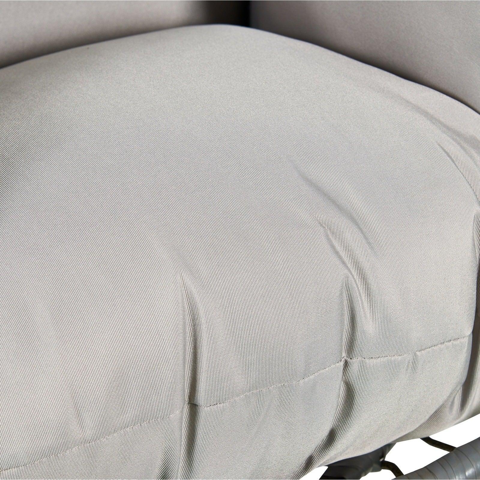 Summit Outdoor Single Person Egg Swing Chair in Grey Steel Frame With Removable Cushions - Elax Furniture