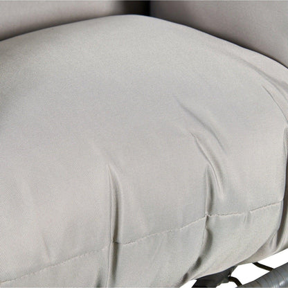 Summit Outdoor Single Person Egg Swing Chair in Grey Steel Frame With Removable Cushions - Elax Furniture