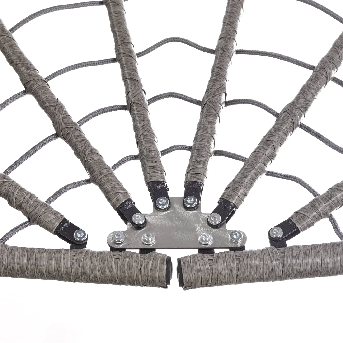 Summit Outdoor Single Person Egg Swing Chair in Grey Steel Frame With Removable Cushions - Elax Furniture