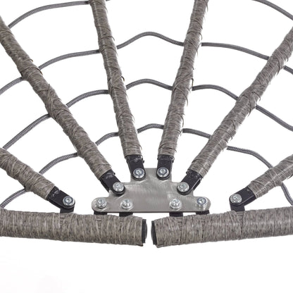 Summit Outdoor Single Person Egg Swing Chair in Grey Steel Frame With Removable Cushions - Elax Furniture