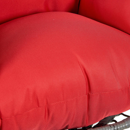 Summit Outdoor Single Person Egg Swing Chair in Grey Steel Frame With Removable Cushions - Elax Furniture