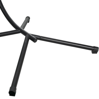 Summit Outdoor Single Person Egg Swing Chair in Grey Steel Frame With Removable Cushions - Elax Furniture