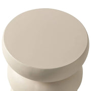 Sonia 13" Round Fiberstone Side Table with Three-Tier Design