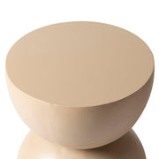 Sage Minimalist Side Table in Fiberstone Hourglass Design Accent Table - Elax Furniture