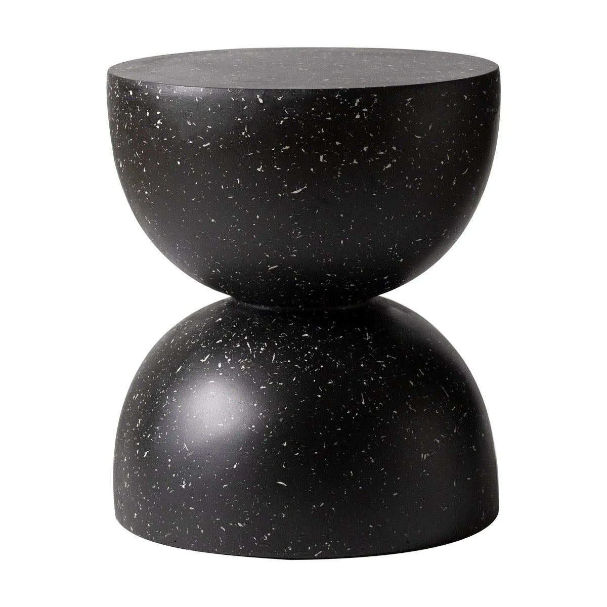 Sage Minimalist Side Table in Fiberstone Hourglass Design Accent Table - Elax Furniture