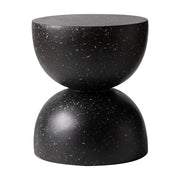 Sage Minimalist Side Table in Fiberstone Hourglass Design Accent Table - Elax Furniture