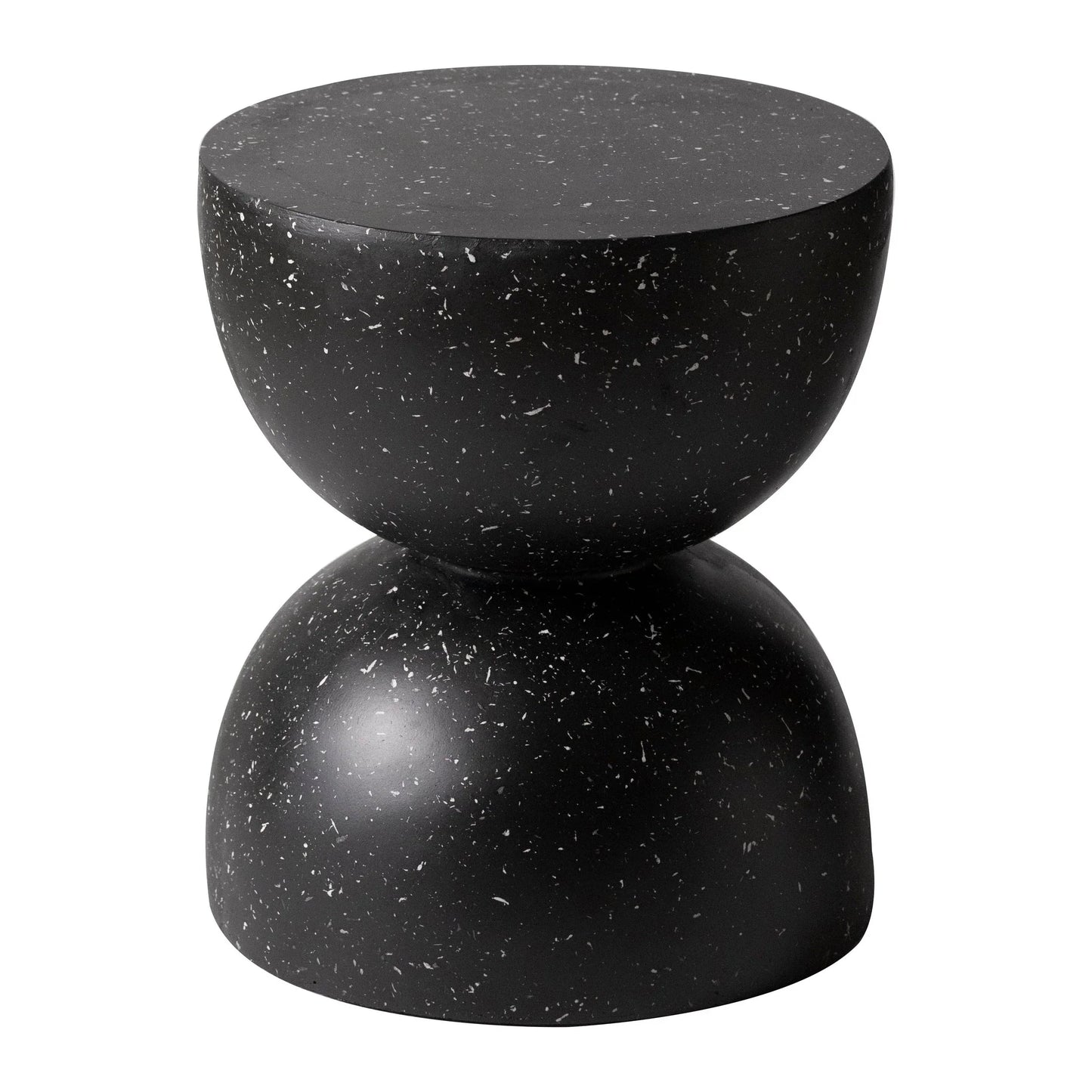 Sage Minimalist Side Table in Fiberstone Hourglass Design Accent Table - Elax Furniture