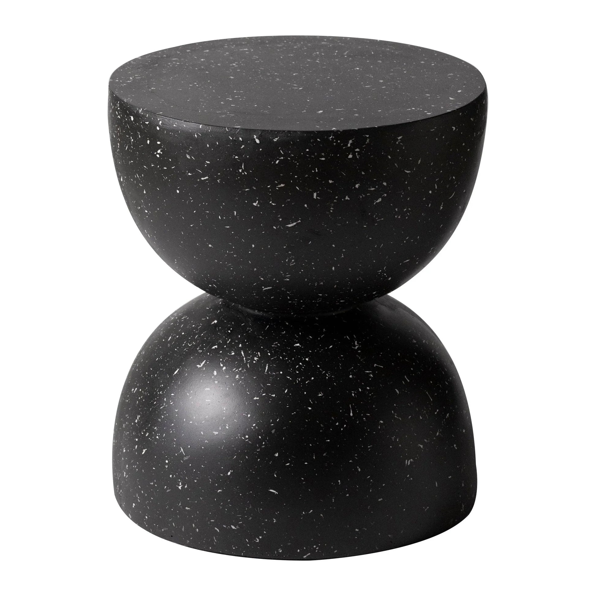 Sage Minimalist Side Table in Fiberstone Hourglass Design Accent Table - Elax Furniture