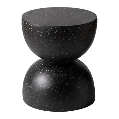 Sage Minimalist Side Table in Fiberstone Hourglass Design Accent Table - Elax Furniture