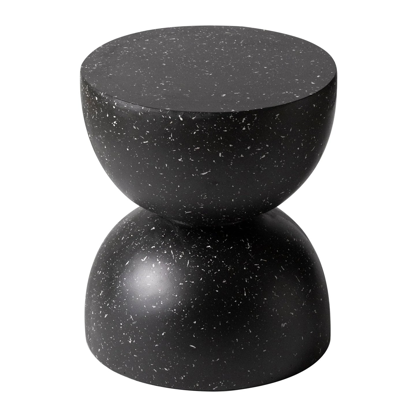 Sage Minimalist Side Table in Fiberstone Hourglass Design Accent Table - Elax Furniture