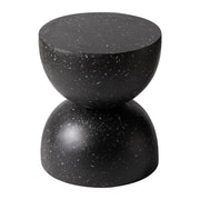 Sage Minimalist Side Table in Fiberstone Hourglass Design Accent Table - Elax Furniture