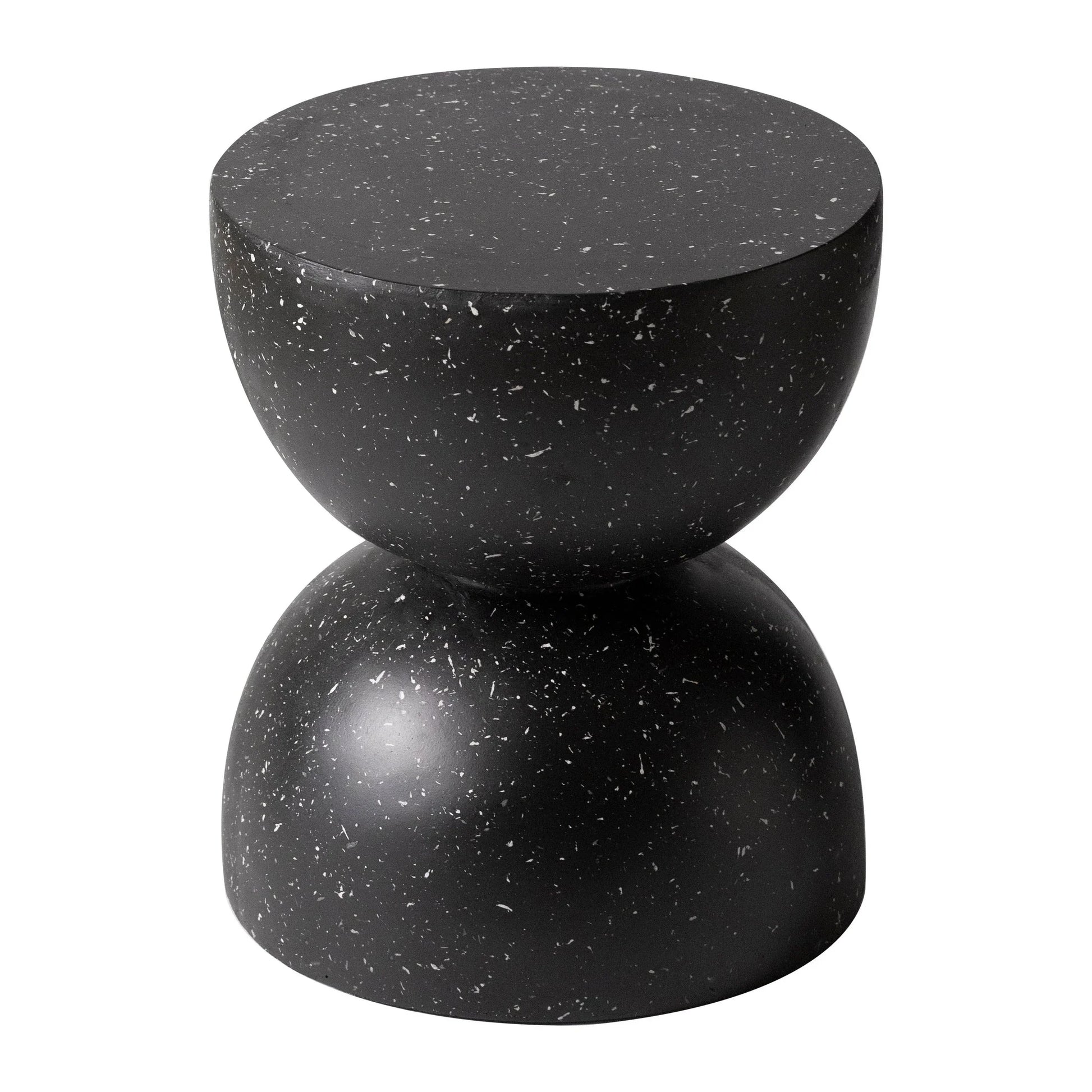 Sage Minimalist Side Table in Fiberstone Hourglass Design Accent Table - Elax Furniture