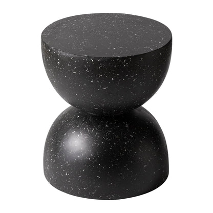 Sage Minimalist Side Table in Fiberstone Hourglass Design Accent Table - Elax Furniture