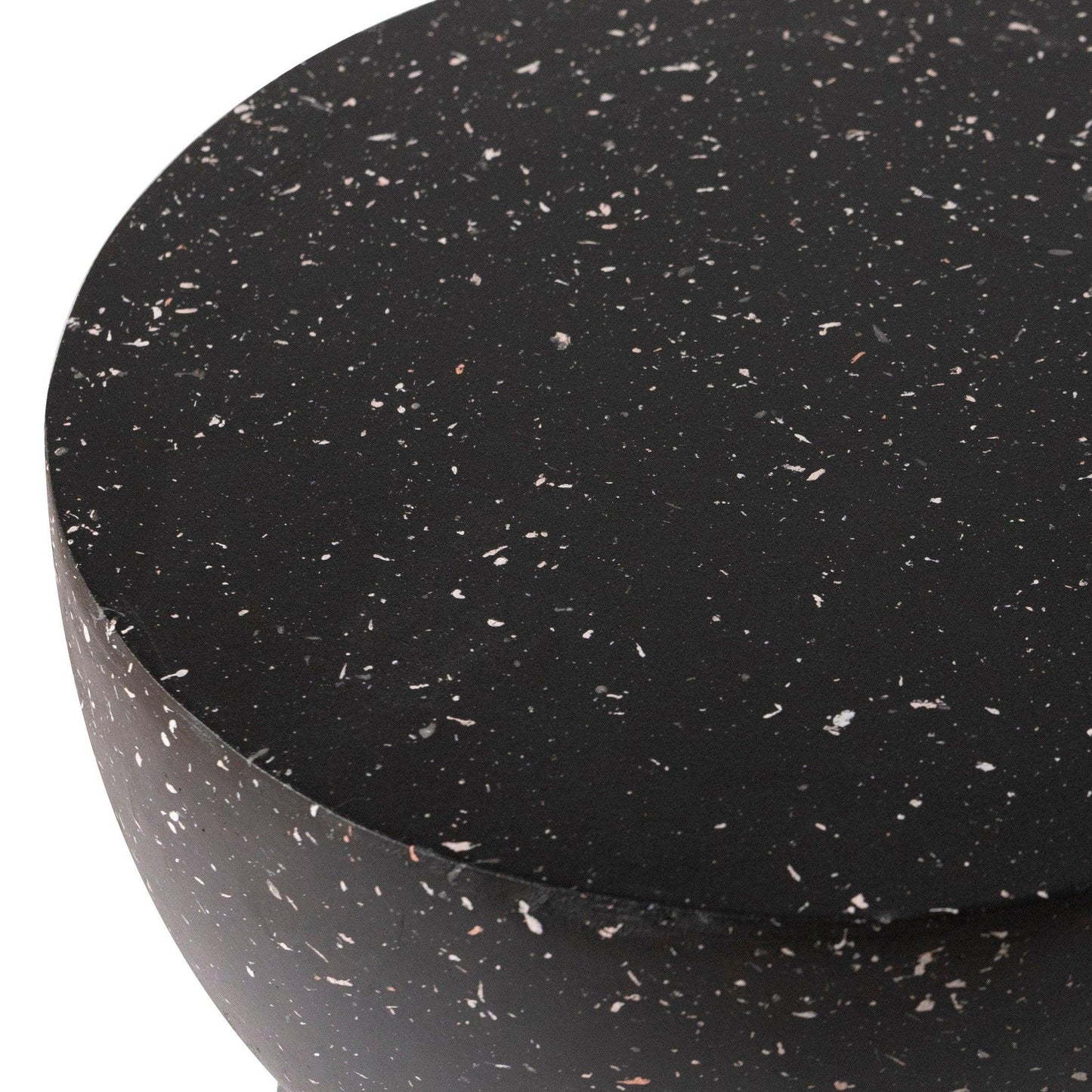 Sage Minimalist Side Table in Fiberstone Hourglass Design Accent Table - Elax Furniture