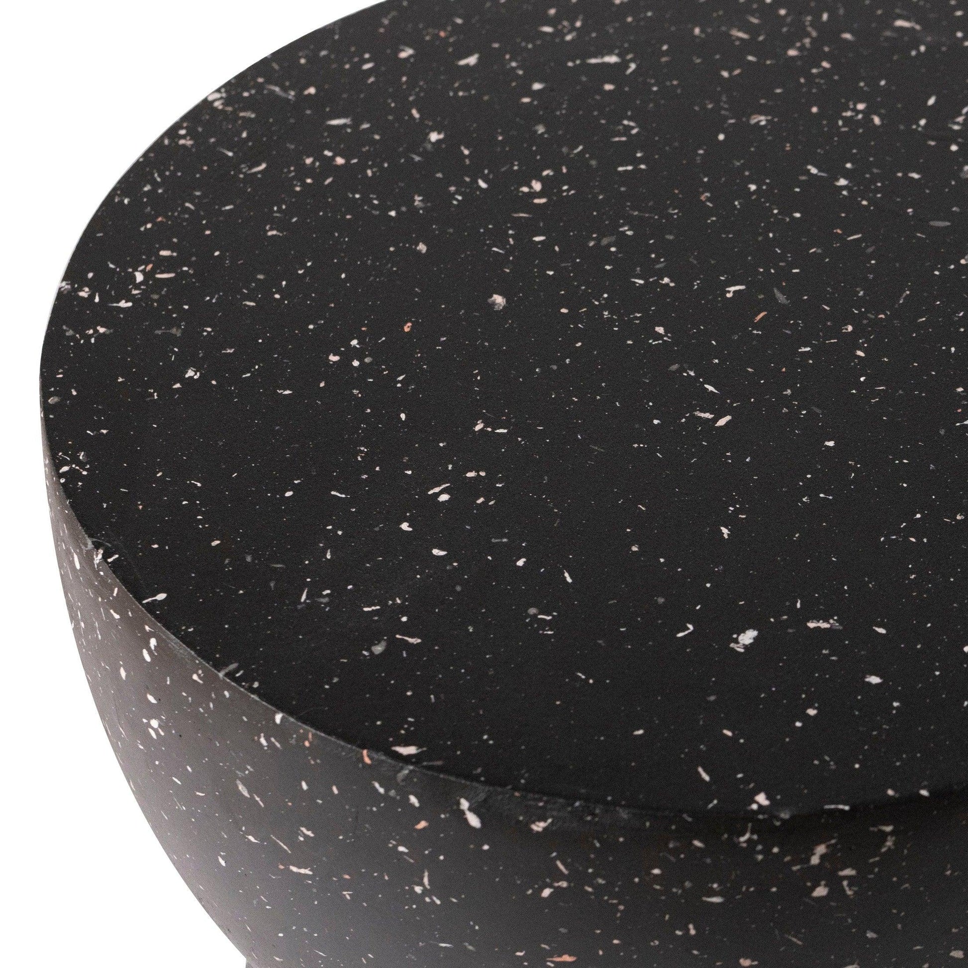 Sage Minimalist Side Table in Fiberstone Hourglass Design Accent Table - Elax Furniture