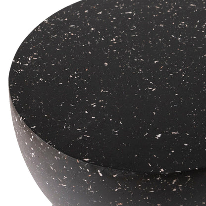 Sage Minimalist Side Table in Fiberstone Hourglass Design Accent Table - Elax Furniture