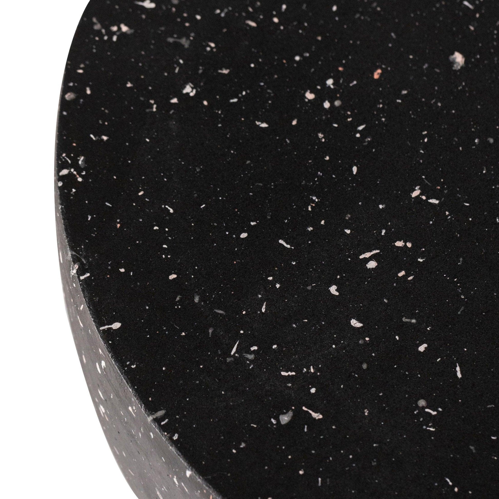 Sage Minimalist Side Table in Fiberstone Hourglass Design Accent Table - Elax Furniture