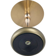 Savoy Wide Side Table with Gold Stainless Steel Top Round Accent Table and Elegant Pedestal Base - Elax Furniture
