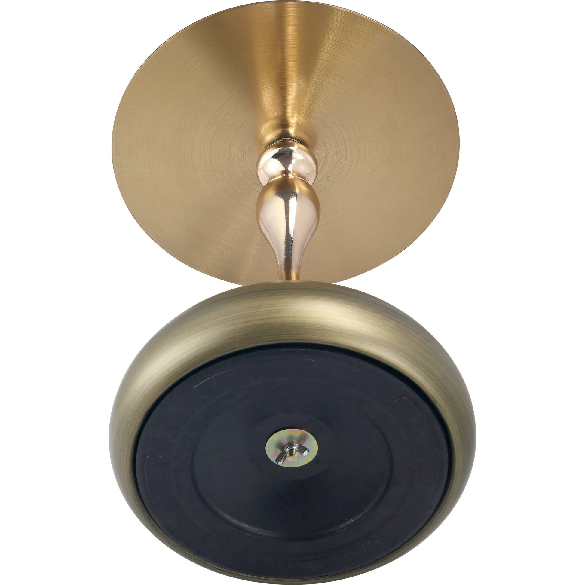 Savoy Wide Side Table with Gold Stainless Steel Top Round Accent Table and Elegant Pedestal Base - Elax Furniture