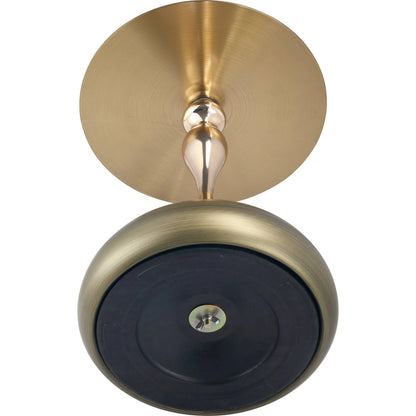 Savoy Wide Side Table with Gold Stainless Steel Top Round Accent Table and Elegant Pedestal Base - Elax Furniture