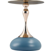Savoy Wide Side Table with Gold Stainless Steel Top Round Accent Table and Elegant Pedestal Base - Elax Furniture