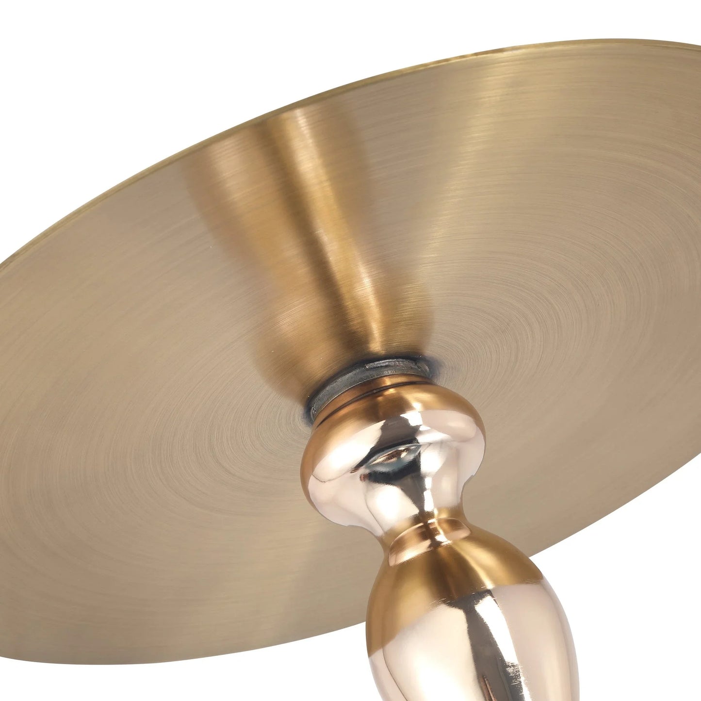 Savoy Wide Side Table with Stainless Steel Top Round Accent Table and Elegant Pedestal Base - Elax Furniture