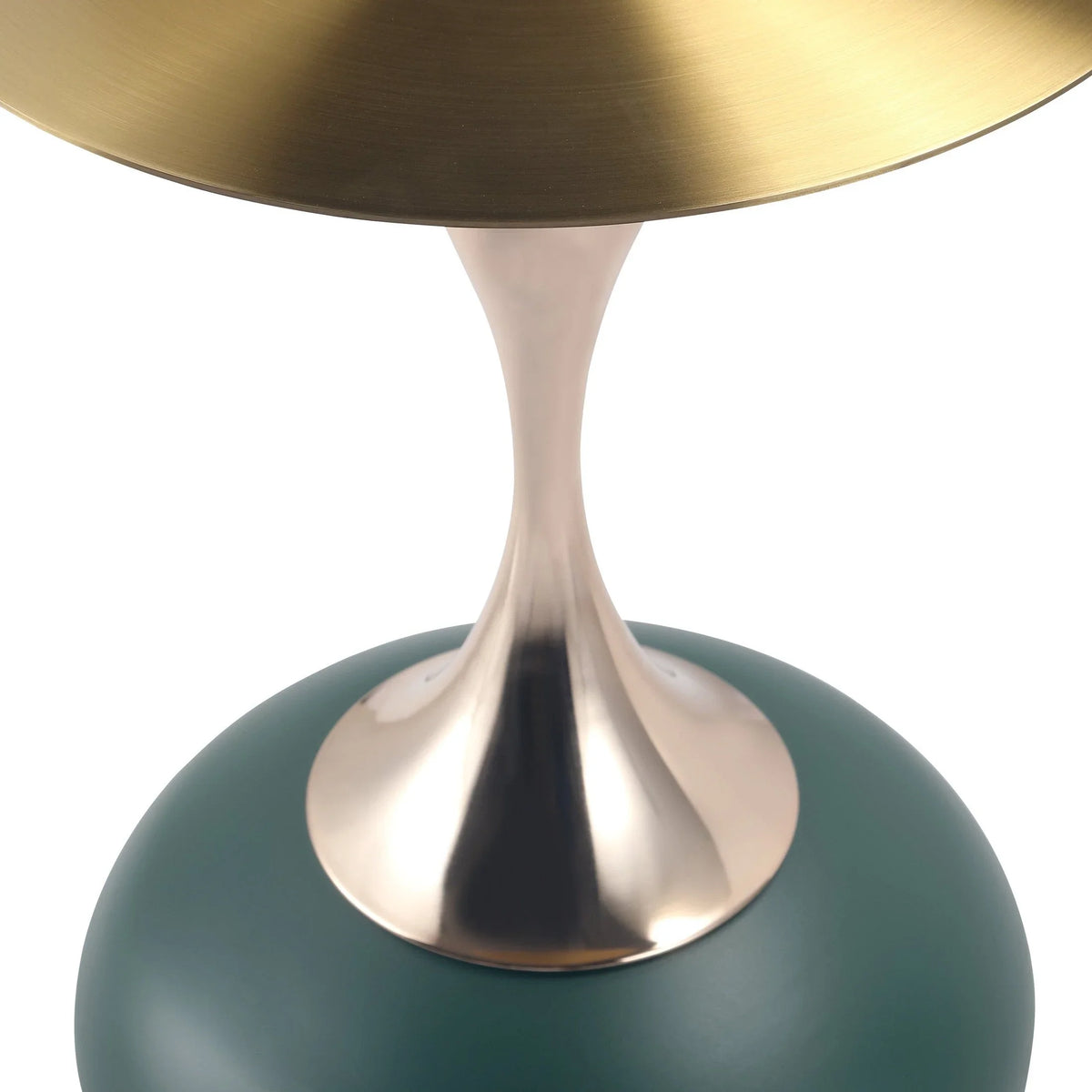 Savoy Wide Side Table with Gold Stainless Steel Top Round Accent Table and Elegant Pedestal Base - Elax Furniture