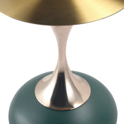 Savoy Wide Side Table with Gold Stainless Steel Top Round Accent Table and Elegant Pedestal Base - Elax Furniture