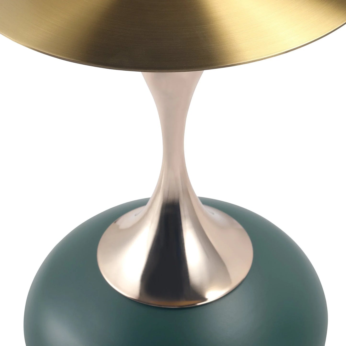 Savoy Wide Side Table with Stainless Steel Top Round Accent Table and Elegant Pedestal Base - Elax Furniture
